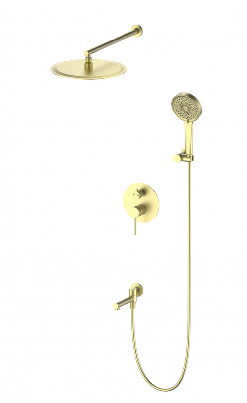 Душевая система встраиваемая WONZON & WOGHAND STICK, Брашированное золото (WW-88939017-BG)