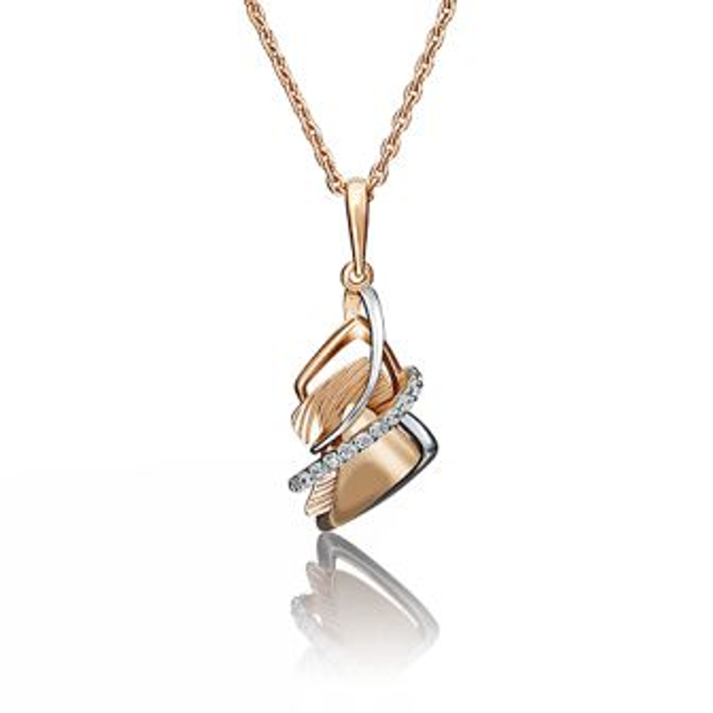 Подвеска из золота с фианитами