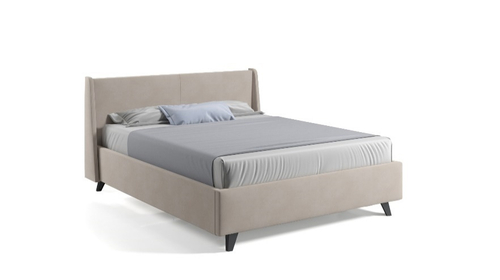 Кровать Лорен 160х200 (Профи, Универс, ППМ, 800Н, Микровелюр серый, В цвет) Мелодия сна