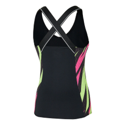 Женская теннисная майка Mizuno Printed Tank Top Women - Black, Multicoloured