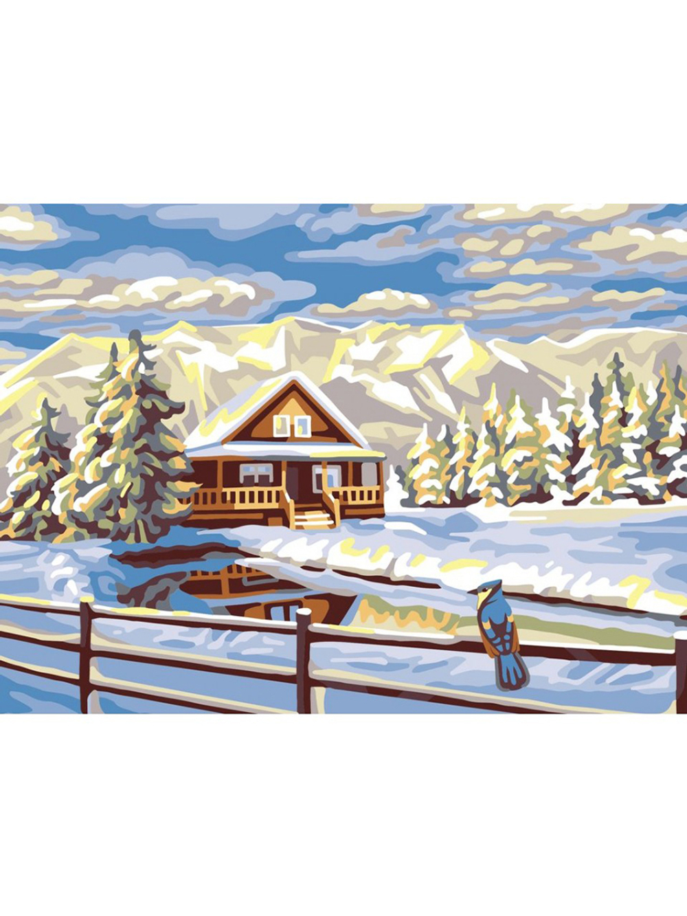 "Зимний пейзаж"-10516 W канва с рисунком