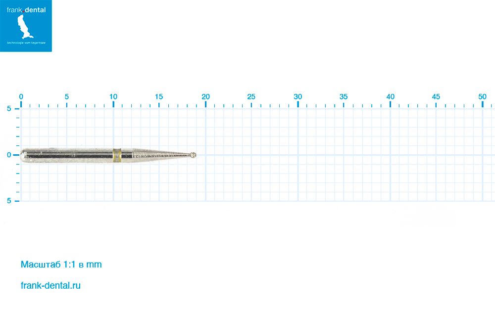 Бор алмазный стандартный Frank Dental типа FG - D.801.007.FG