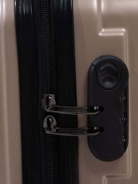 Чемодан маленький 24" кодовый замок, цвет золотой