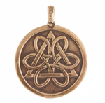 Славянский бронзовый оберег кулон из бронзы "Три единства" RH00237