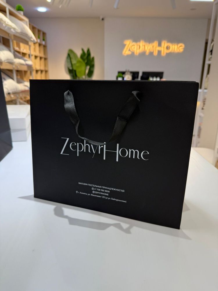 ZEPHYR HOME Подарочный пакет черный (маленький)