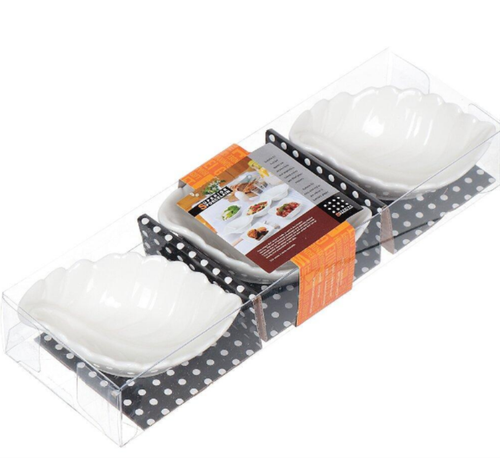 Салатник керамика, овальный, 3 шт, 9.5 см, 9.5х7х3 см