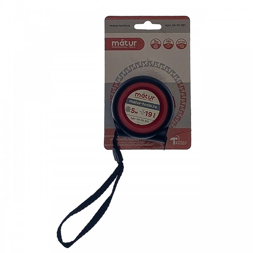 Рулетка  5м*19мм, MATUR с трещоточным механизмом (12/120)