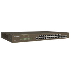 Коммутатор IP-COM G3328F Коммутатор управляемый в стойку, 24*1Gbit RJ45, 4*SFP 1Gbit, console port