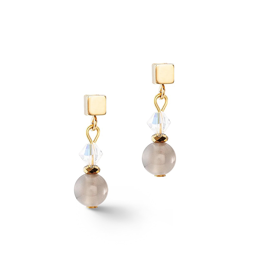 Серьги Coeur de Lion Grey-Gold 4345/21-1216