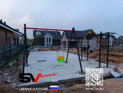 Монтаж уличных качелей Sv Sport