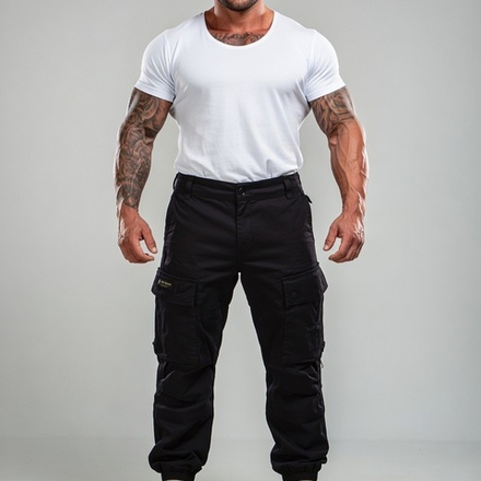 Карго штаны черные Yakuza Premium 3951