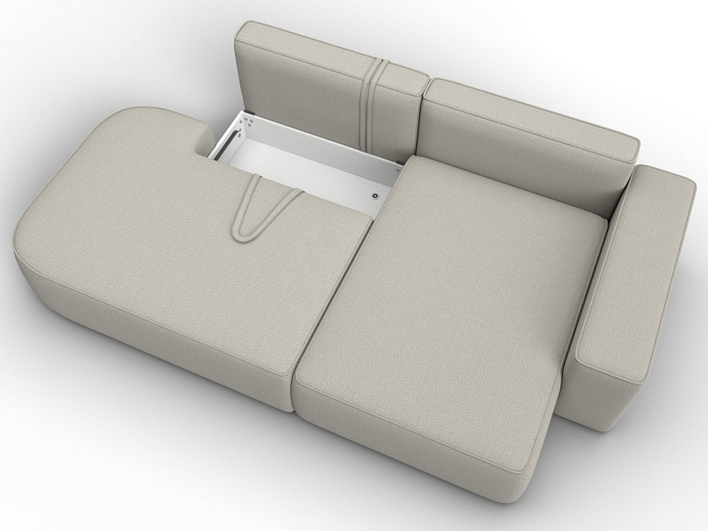 Диван угловой Лига-065 угол правый РОГОЖКА Амур 02 бежевый