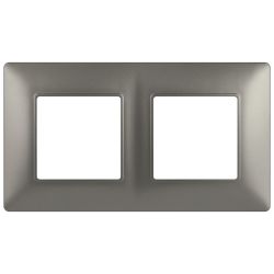 Рамка для розеток и выключателей ЭРА Elegance 14-5002-16 на 2 поста, титан