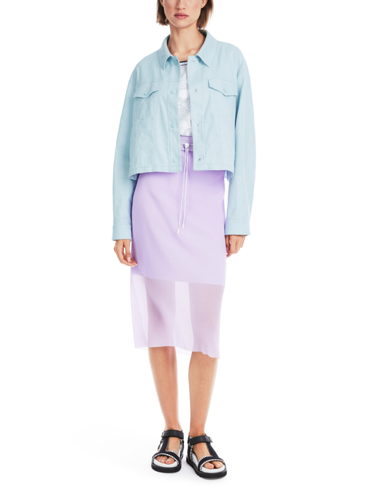 Джинсовая куртка из хлопка и льна