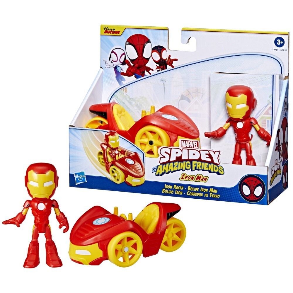 Hasbro Marvel Spidey Amazing Friends - Фигурка Железного человека 10 см с транспортным средством / артикул   F1459 F3992  / GTIN 5010993941810