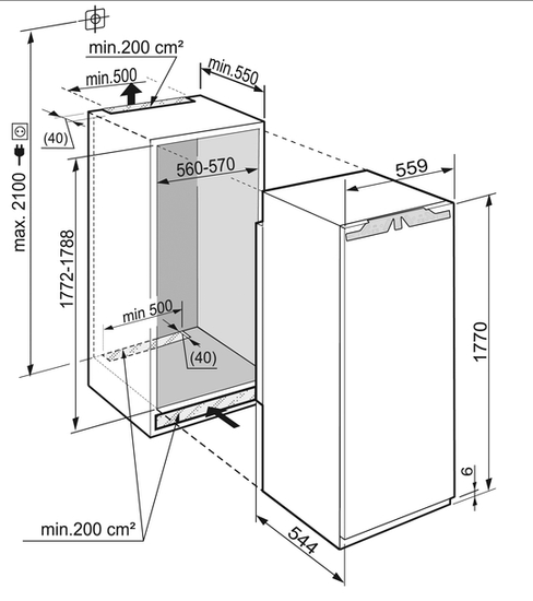 Встраиваемый холодильник Liebherr IKB 3510