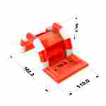 Надувная лестница для бассейна из ПВХ с бассейном, красный, 1.82*1.1*0.87 м