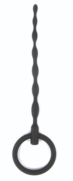 Тонкий уретральный стимулятор - 12 см. (Цвет: черный)