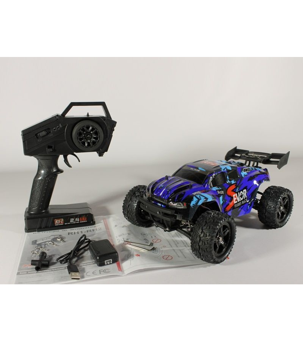 Радиоуправляемая трагги Remo Hobby S EVO-R Brushless V2.0 (синяя) 4WD 2.4G 1/16 RTR