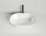 Раковина накладная Salini MONA 110811G 60 из искусственного камня S-Sense, белая глянцевая