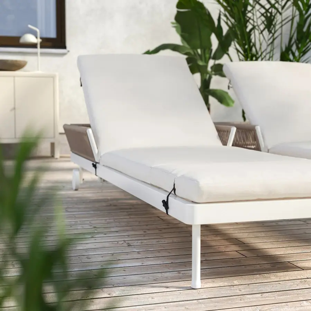 Шезлонг - IKEA SEGERÖN/SEGERON, 38х72 см, белый, СЕГЕРОН ИКЕА