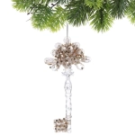 Подвеска «Ключ от сказки» 16*7 см, Белый/Золотой блеск