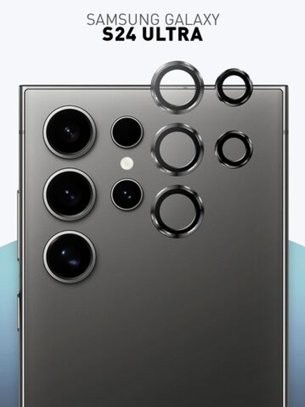 Стекло на камеру ROSCO для Samsung Galaxy S24 Ultra (арт.SS-S24U-MONO-CAM-BLACK )