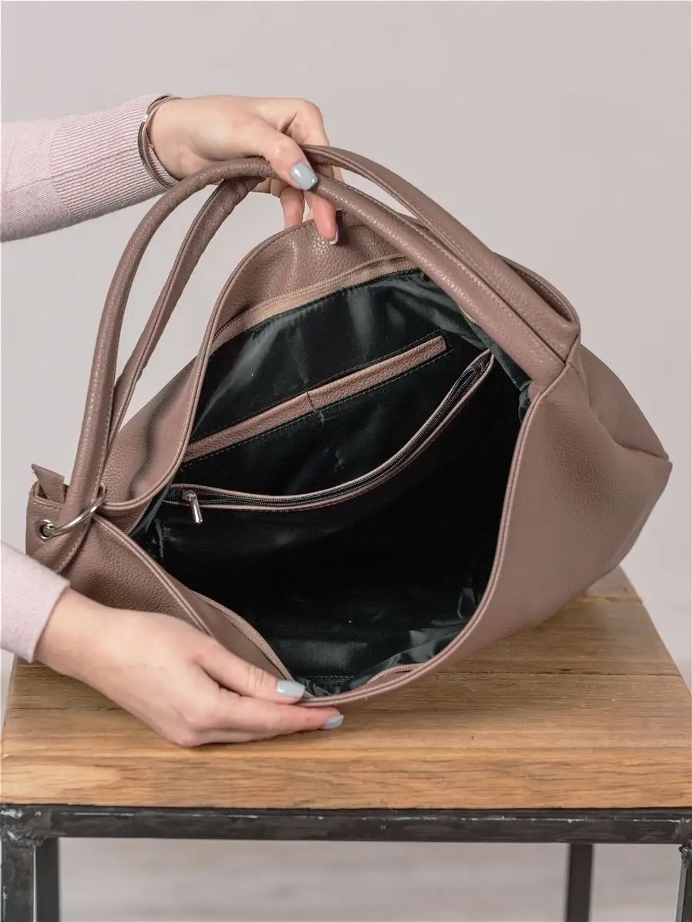 Сумка через плечо большая шоппер мешок