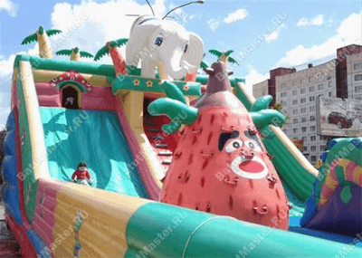 Коммерческий надувной батут "Сафари парк" 14*6*7 м