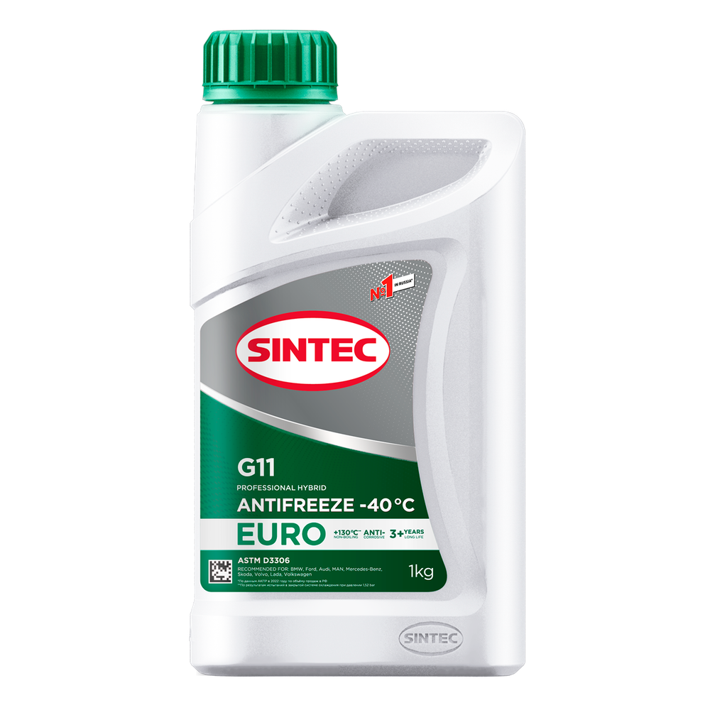 Антифриз Sintec Euro G11, зеленый, 1 кг