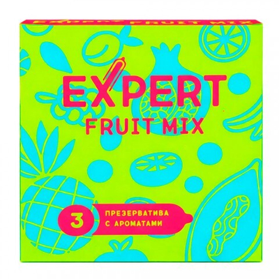 Презервативы EXPERT Fruit Mix, фруктовые ароматизированные, 3 шт