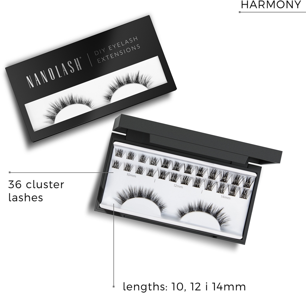 Nanolash DIY Eyelash Extensions - Пучки ресниц без узелков, 36 шт.