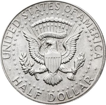 50 центов (1/2 доллара, half dollar) 1968 США D (Кеннеди)