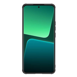 Чехол от Nillkin для смартфона Xiaomi 13 Pro, серия Synthetic Fiber S (покрытие синтетический карбон), полуавтоматическая конструкция сдвижной крышки