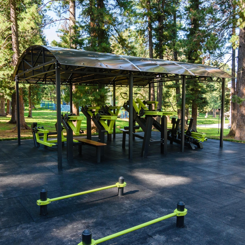 Park-5020 Навес для тренажеров теневой 6300х4800х3100 ZAVODSPORTA