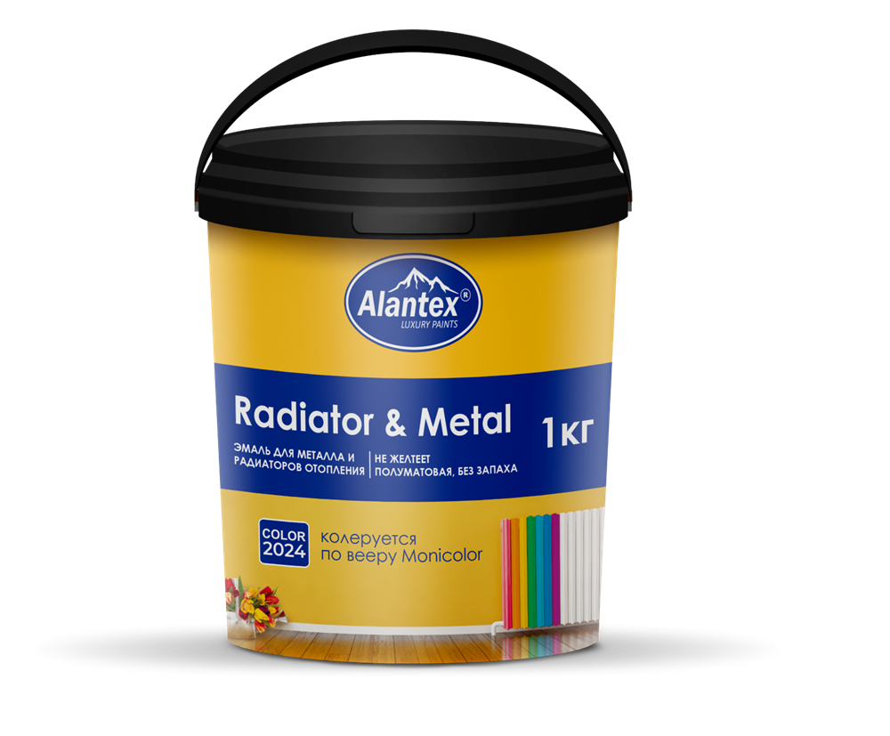 ЭМАЛЬ ALANTEX RADIATOR&amp;METAL 1КГ ПОЛУМАТОВАЯ