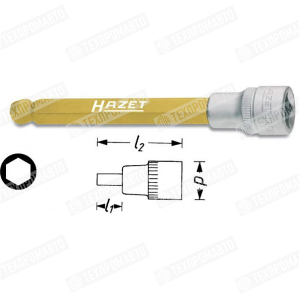 Головка с шестигранной вставкой