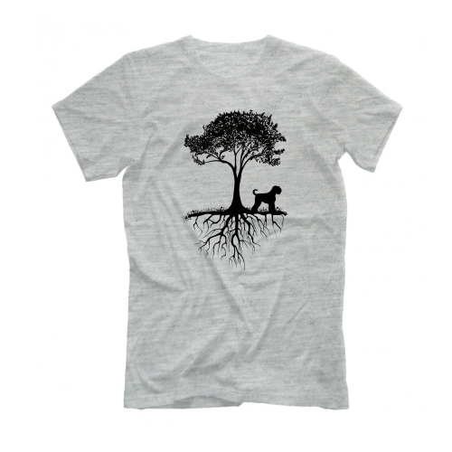 Футболка "Черный терьер у дерева"