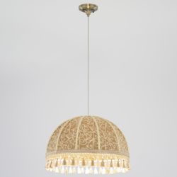 Citilux Базель CL407035 Подвесной светильник бронза с абажуром Вышивка