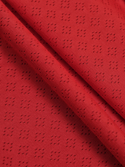 Микрофибра бельевая ажурная матовая эластичная красная