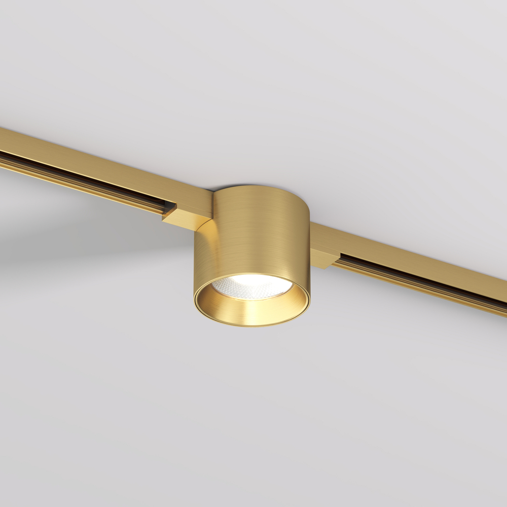 DK5743-SB Светильник для трека SHINE SPOT со светодиодом, D70*H60, 48V DC, 8W, RA?90, 3000K, IP20, сатинированная латунь, алюминий