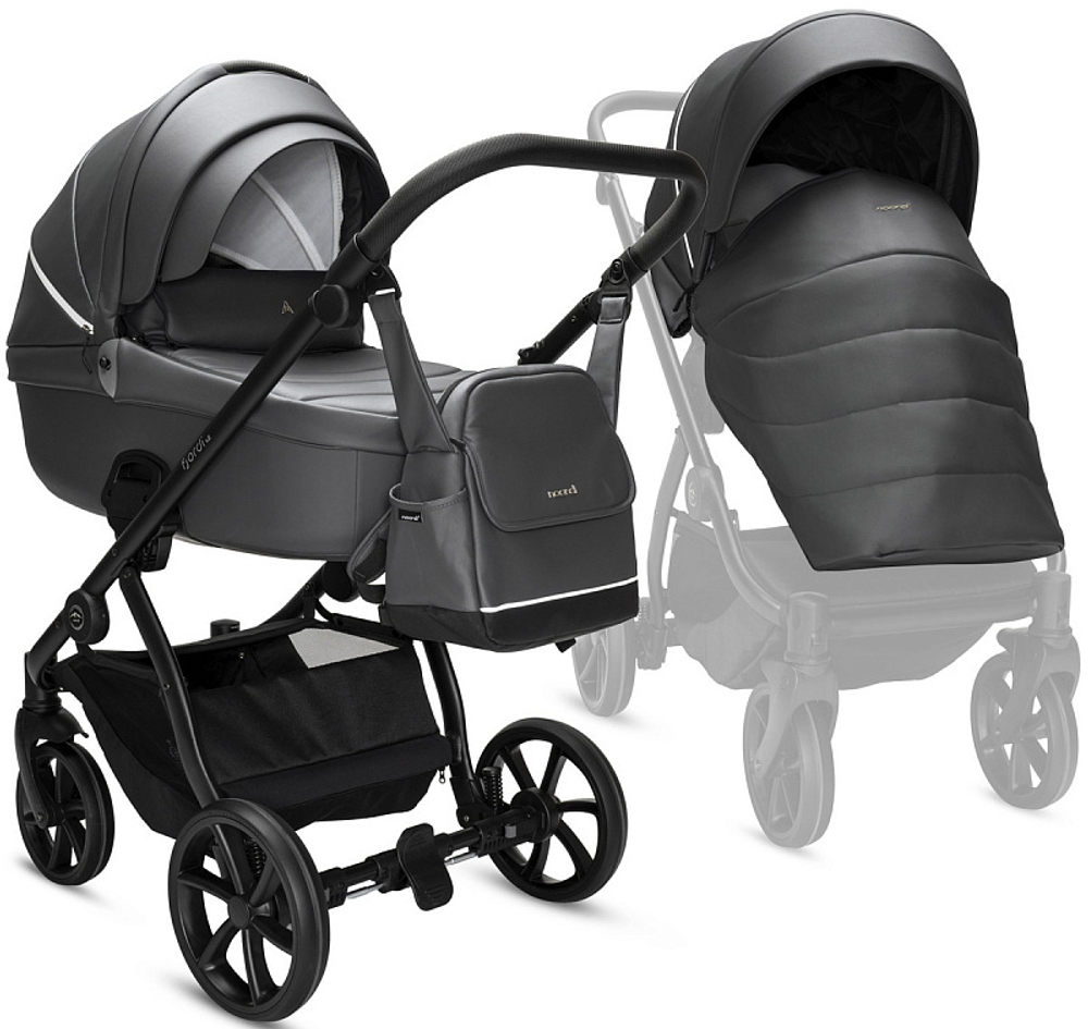 Детская коляска Noordi Fjordi Leather V2 2 в 1 1462819 Shadow Grey
