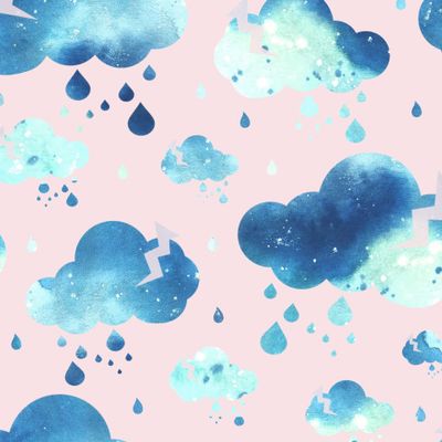 Дождик на розовом