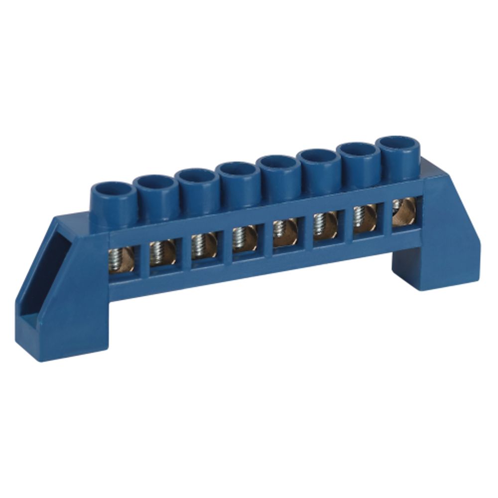 Шина ЭРА NO-224-123 N ноль в изоляторе ШНИ-6х9-8-Д-синий