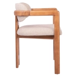 Стул Bradex Home Rich рогожка латте с ножками цвета орех