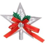 Верхушка на ёлку «Сияющая звезда» 10 см, серебро