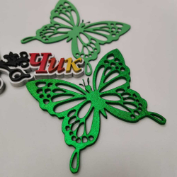 Бабочка маленькая из фоамирана металлик (Зеленый)