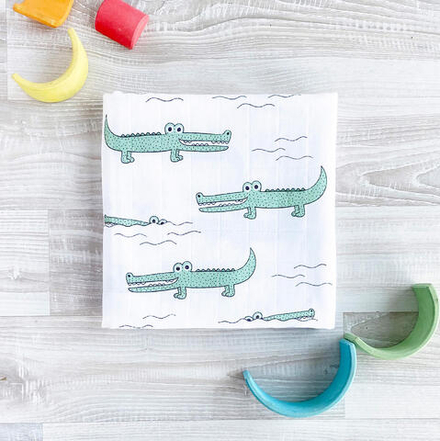 Муслиновая пелёнка Mjölk Крокодилы