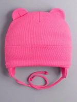 Шапка детская с ушками на завязках на осень