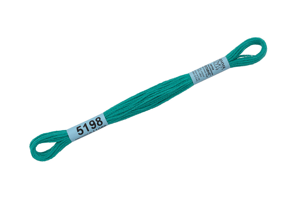 Мулине  "Gamma", 100% хлопок, 8 м,  №5198